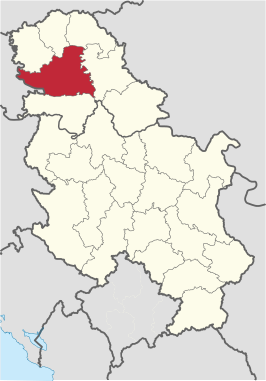 Kaart van Zuid-Bačka