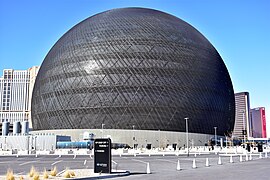 The Sphere mit ausgeschalteter LED-Außenfassade