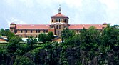 The Englewood Cliffs campus, as seen from Manhattan