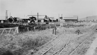 Railway tracks at Yeppoon, circa 1938 StateLibQld 1 294735 Railway tracks at Yeppoon, ca. 1938.jpg