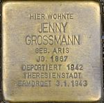 Stolperstein Karlstraße 6, Eisenach-Jenny Großmann-CTH.JPG