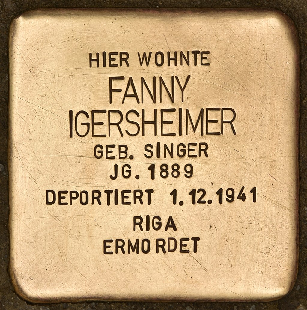 Stolperstein Fanny Igersheimer Kapuzinergasse 14