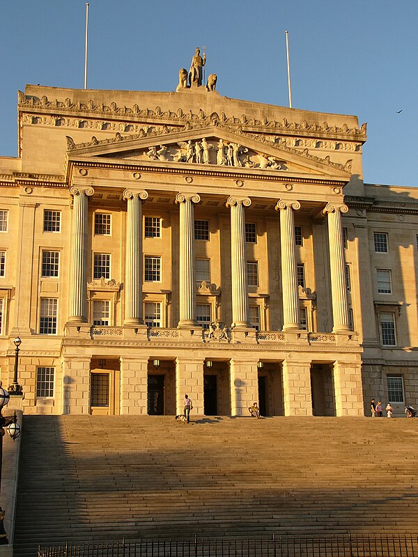 Steps up to Parliament Buildings.