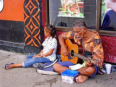 Musicista di strada (Samoa)
