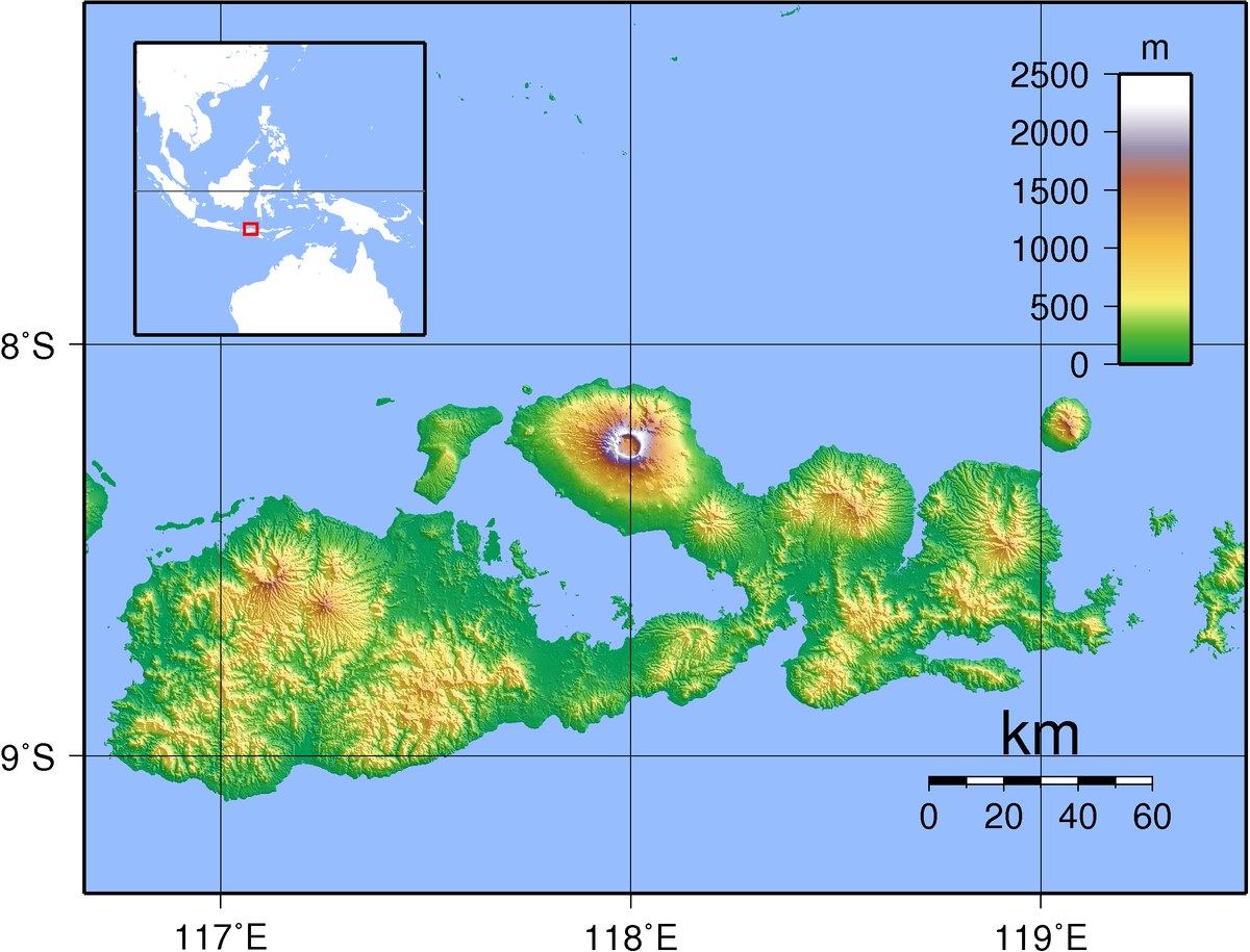 Sumbawa Wikipedia   1200px Sumbawa Topography 