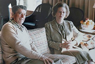 1984年雷根總統與戴卓爾夫人。