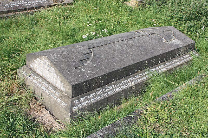File:The grave of Charles Henry Pearson, Brompton Cemetery, London.JPG