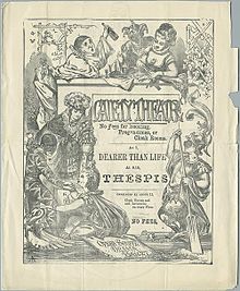 Programme cover, January 1872 Thespis programme.jpg