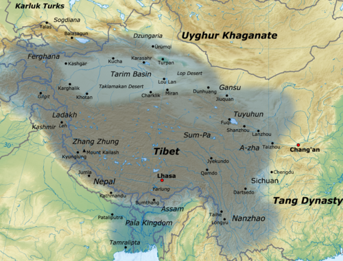 Arunachal Pradesh under the influence of Tibetan Empire in 7th and 8th century