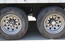 Tire pressure monitoring sensors on the tandem axles of a semi-trailer Tire pressure monitoring system 02.jpg