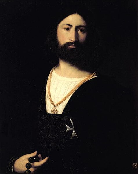 Portrait of an unknown Knight of Malta, by Titian, c. 1508, Uffizi