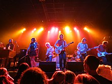 Trapper Schoepp & the Shades opening for The Wallflowers at the Mainroom of First Avenue in Minneapolis, Minnesota, 2012 Trapper Schoepp and The Shades.jpg