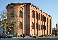 The Roman Basilica Aula Palatina in Trier, Germany, built with fired bricks in the fourth century as an audience hall for Constantine I Trier - Aula Palatina.JPG