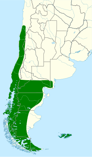 Turdus falcklandii map.svg