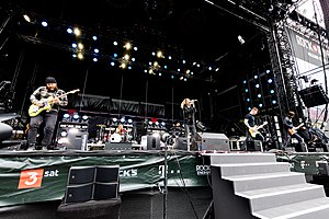 Underoath performing at Rock am Ring in 2019