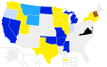 Gubernatorial term limit map