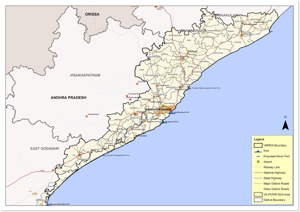 Visakhapatnam Map With Mandals Visakhapatnam Metropolitan Region - Wikipedia