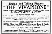 1913 ad for Vivaphone