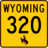 Wyoming Highway 320 işaretçisi