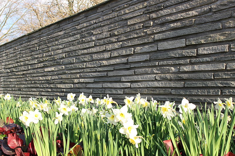 File:Wall and flowers, Stadsbiblioteket i Lyngby, 2016-04-16.JPG