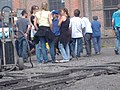 Tournage du téléfilm L'Affaire Salengro à la fosse Arenberg.