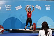 Deutsch: Gewichtheben bei den Olympischen Jugendspielen 2018; Tag 2, 10. Oktober 2018; Jungen 62 kg English: Weightlifting at the 2018 Summer Youth Olympics at 8 October 2018 – Boys' 62 kg