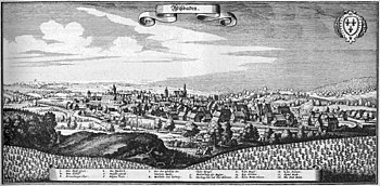 Représentation de Wiesbaden au XVIIe siècle (1655).