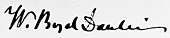 signature de William Boyd Dawkins