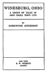 First edition title page of Winesburg, Ohio