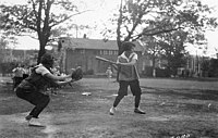 Women playing baseball at the University of Wisconsin-Madison in 1928 Women playing baseball (2247503384).jpg
