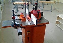 Woodworking milling machine in school workshop Woodworking milling machine in school workshop.jpg