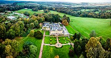 Aerial view of Wortley Hall and surroundings. Wortley Hall former stately home and gardens.jpg