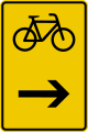 Zeichen 422-26 Radverkehr – hier rechts; neues Zeichen