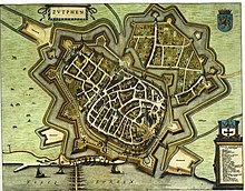 1649 map of Zutphen in Willem and Joan Blaeu's Toonneel der Steden