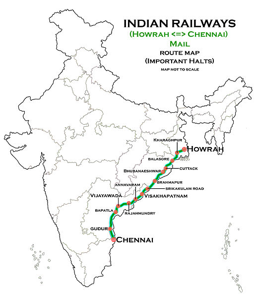 File:(Howrah - Chennai) Mail Express Route map.jpg