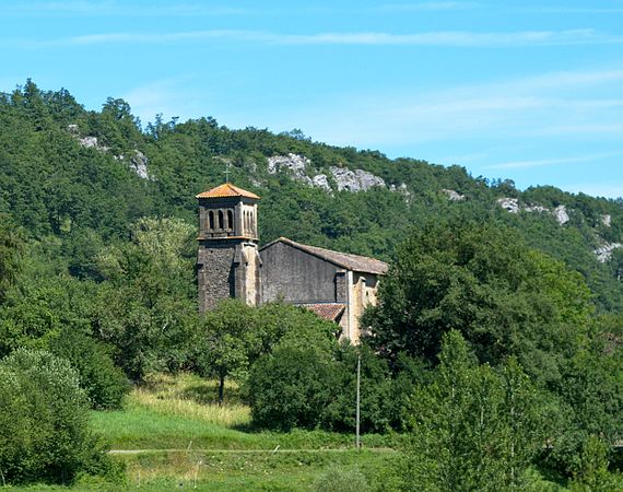 Français : Église d'Aigues-Juntes