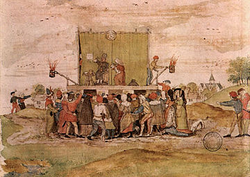 2 Improvised stage for a public performance at a fair (1642)