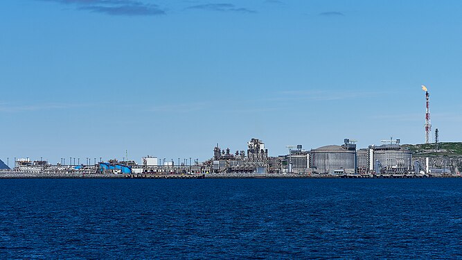 Melkoya LNG Terminal seen from SE