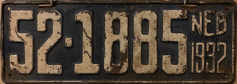 File:1932 Nebraska License Plate.jpg