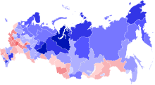 1996 Russian presidential election (second round, shaded).svg