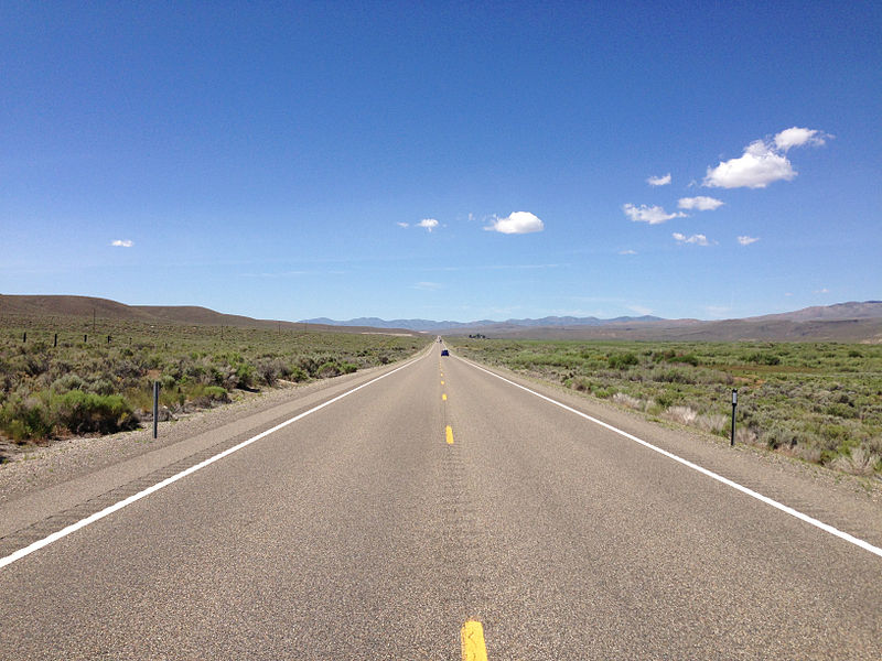 File:2014-06-22 10 39 29 View south along U.S. Route 93 about 121 miles north of the White Pine County Line in Elko County, Nevada.JPG