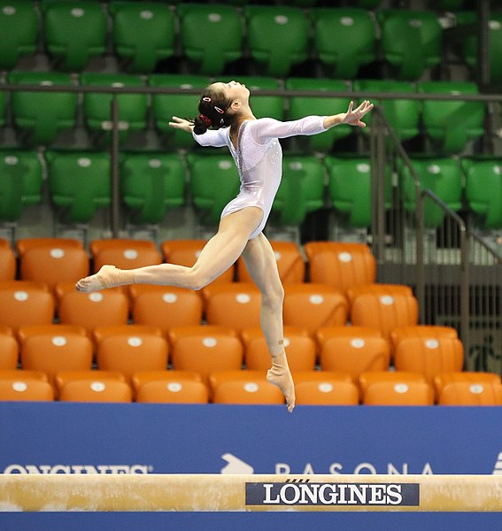 File:2019-06-26 1st FIG Artistic Gymnastics JWCH Women's Podium Training Balance beam (Martin Rulsch) 031.jpg