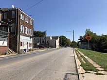 First Avenue in South Coatesville 2022-09-15 14 22 11 View southeast along First Avenue at Gibbons Avenue in South Coatesville, Chester County, Pennsylvania.jpg