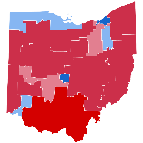 File:2022 Ohio United States House of Representatives election by Congressional District.svg