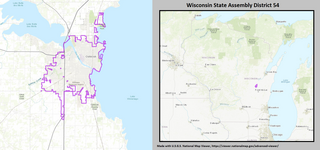 <span class="mw-page-title-main">Wisconsin's 54th Assembly district</span> American legislative district for Oshkosh, Wisconsin