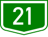 21 hlavní silniční štít