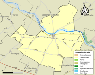 Kolorowa mapa przedstawiająca użytkowanie gruntów.