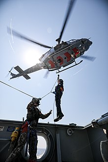 Griffin HAR2 of No. 84 Squadron RAF during medevac exercise, 2020