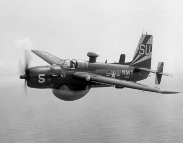 An AF-2W from VS-37 in flight circa July 1957