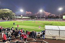 The Sydney Swans women's first home game at the North Sydney Oval on 27 August 2022 set a new record crowd for women's Australian rules football in New South Wales with 8,264 in attendance. AFLW at North Sydney Oval.jpg